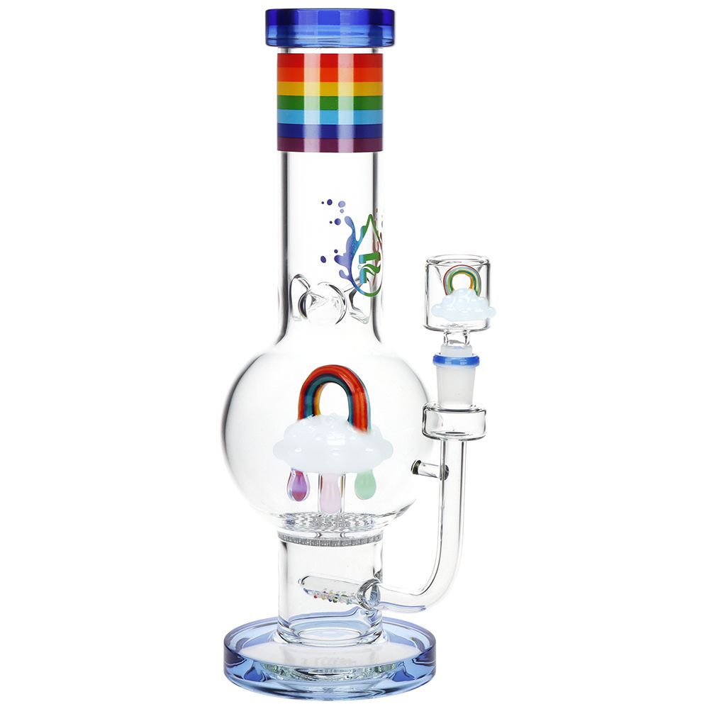 Pulsar Acid Rainbows Bubble Base Glass Water Pipe - 12.6" / 14mm F