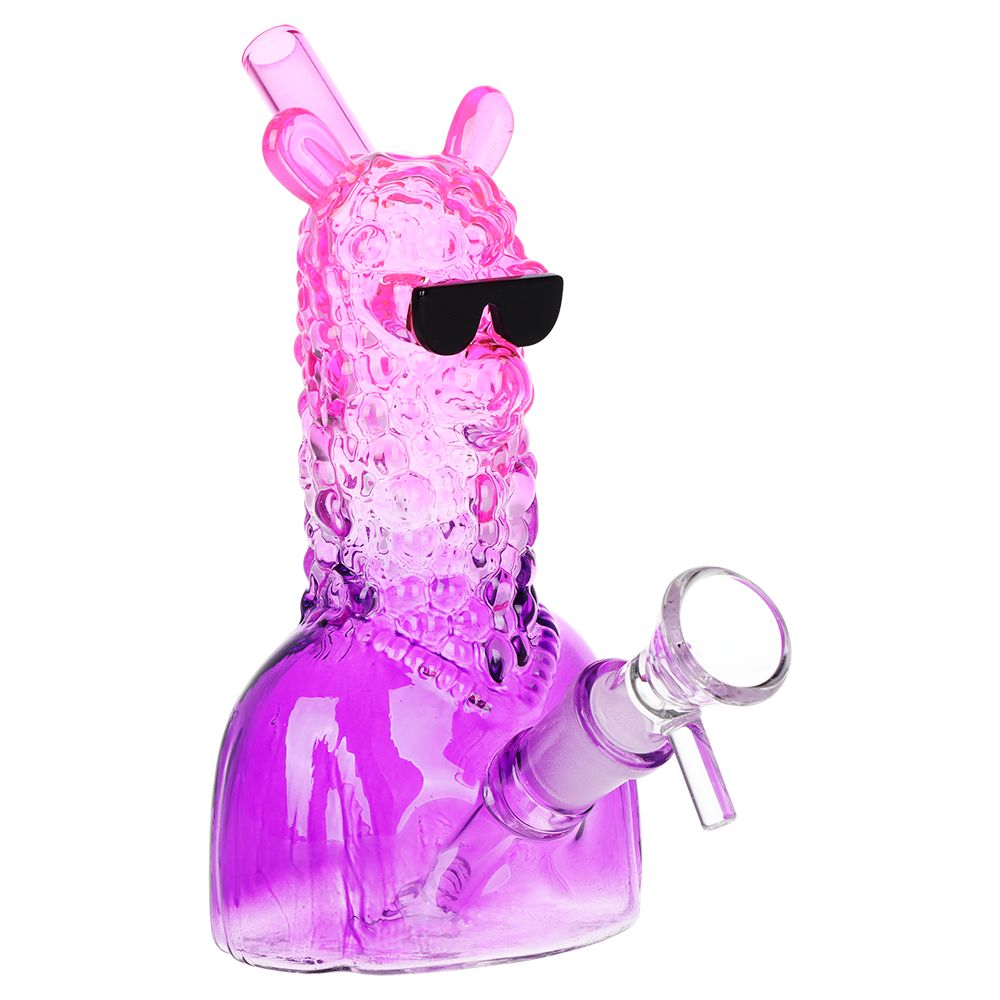 SesGear Laid Back Llama Water Pipe - 6" / 14mm 3ct F / Assorted Ombre Colors