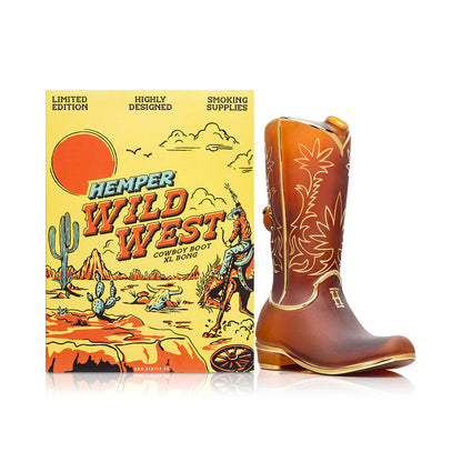 Hemper 9.5” Wild West Cowboy Boot Bong 🐎