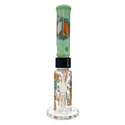 Prism Pipes 15” Flower Power Honeycomb Perc Straight Tube Bong