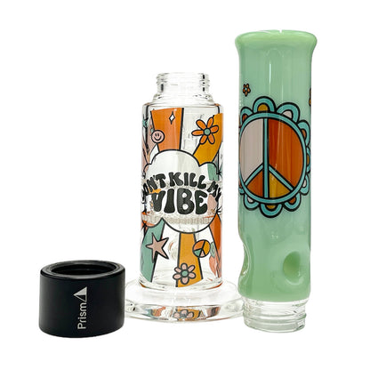 Prism Pipes 15” Flower Power Honeycomb Perc Straight Tube Bong