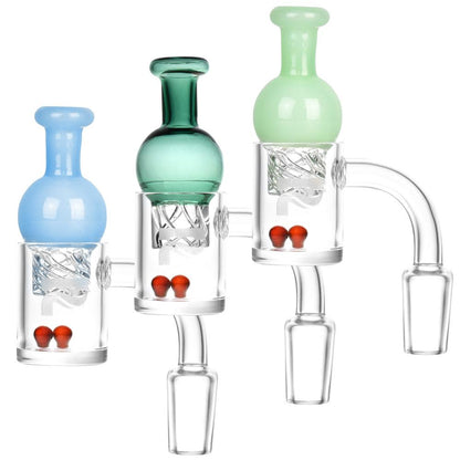 Pulsar Quartz Banger w. Helix Carb Cap (14mm, 90°)