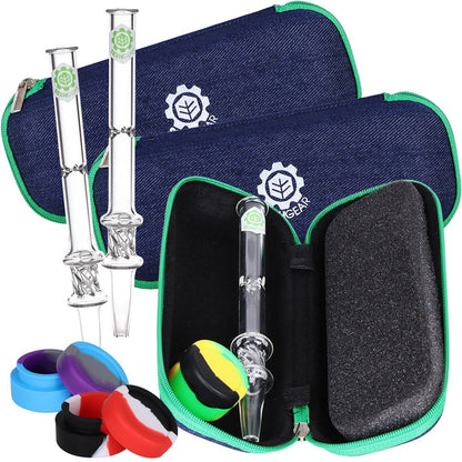 3CT BUNDLE - SeshGear Dab Straw Travel Kit - 5.9" / Colors Vary