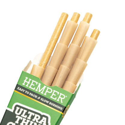 Hemper 10PK Pre-Rolled Mini Cones | Unbleached Paper - 24ct Display